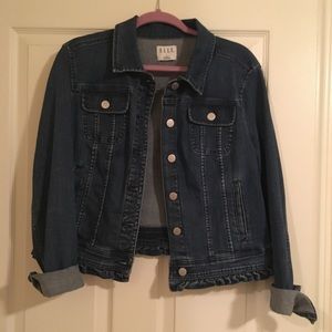 Elle Jean Jacket with ruffle details
